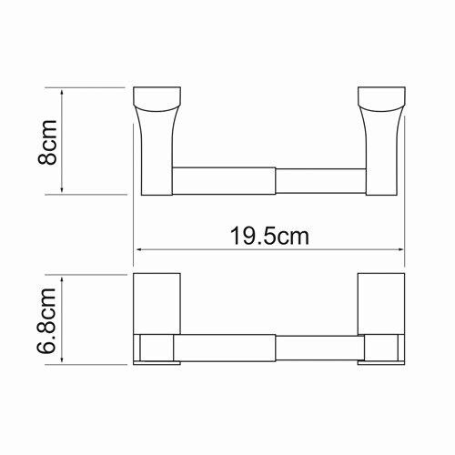Держатель туалетной бумаги WasserKRAFT Exter K-5200, K-5222