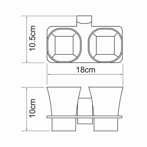 Стакан WasserKRAFT Leine K-5000, K-5028D