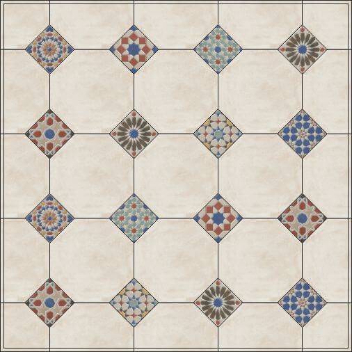 Плитка керамическая напольная Kerama Marazzi Паласио 9,9x9,9, VT\A58\1266