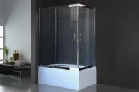 Душевая кабина Royal Bath 100х80х200, прозрачное стекло, хромированный профиль,  левый, RB 8100ВP-T-