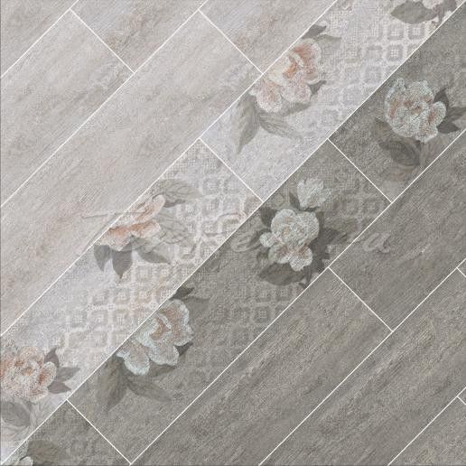 Керамогранит Kerama Marazzi Поджио 20х80 Цветы светлый SG704200R
