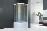 Душевая кабина Royal Bath 100х100х200, матовое стекло, белый профиль, RB 100BK-C