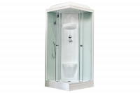 Гидромассажный бокс Royal Bath 90х90х217, белое/прозрачное стекло, белый профиль, RB 90HP6-WT