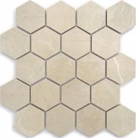 Мозаика Marble Porcelain Nuvola beige гексагон 267x308