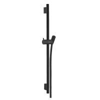 Душевая штанга Hansgrohe Unica S Puro 65 см со шлангом и держателем, черный матовый, 28632670