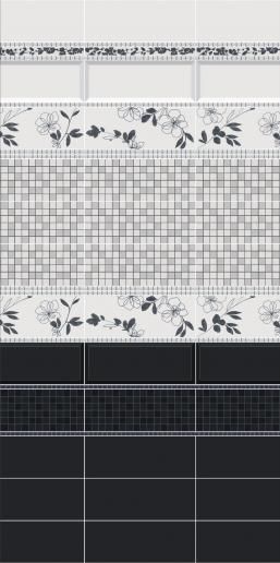Плитка настенная Kerama Marazzi Бельканто 15х40 черный 15078 N