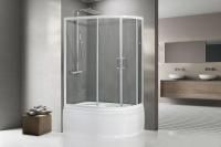 Душевая кабина Royal Bath 120х80х200, прозрачное стекло, белый профиль, левый, RB 8120BK-T-L