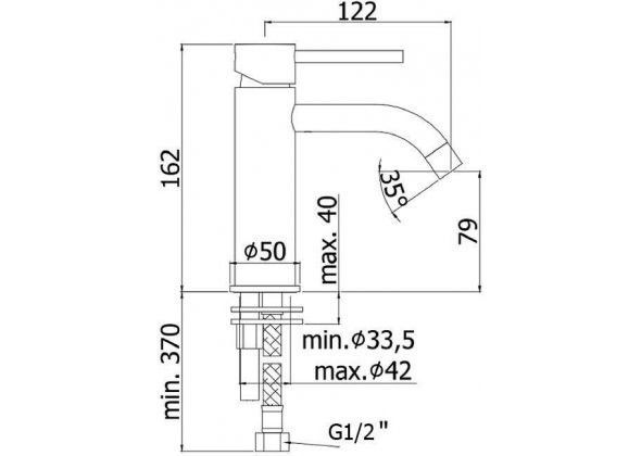 Смеситель для раковины Paffoni Light LIG071NO