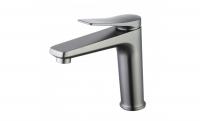 Смеситель для раковины Lemark Bronx, с донным клапаном, графит, LM3737GM