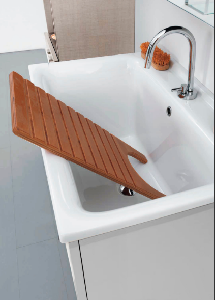 Тумба с раковиной Kerasan Aquadom 60*50 см, комплект для постирочной, белый мат, 9166K3N*1