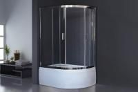 Душевая кабина Royal Bath 120х80х200, прозрачное стекло, хромированный профиль, левый, RB 8120BK-T-С