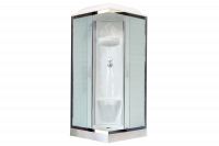 Гидромассажный бокс Royal Bath 90х90х217, белое/матовое стекло, хромированный профиль, RB 90HP6-WC-С