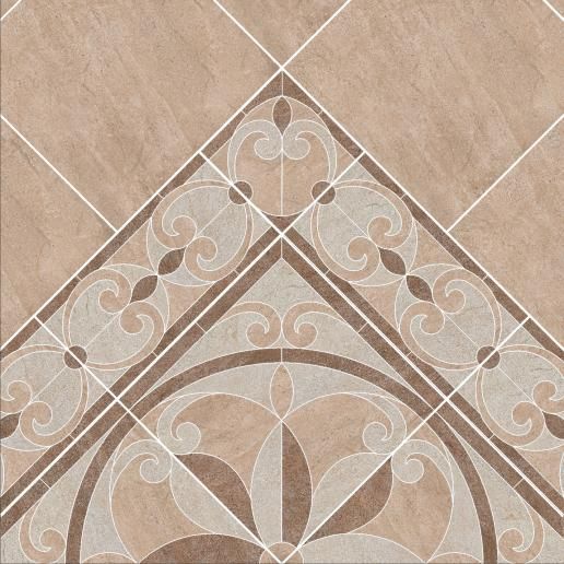 Декор Kerama Marazzi Монтаньоне 42х42 серый 1/4 розона HGD\B37\TU0031L