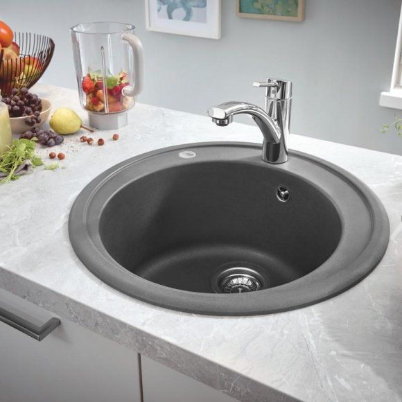 Мойка для кухни Grohe K200 композитная, серый гранит, 31656AT0