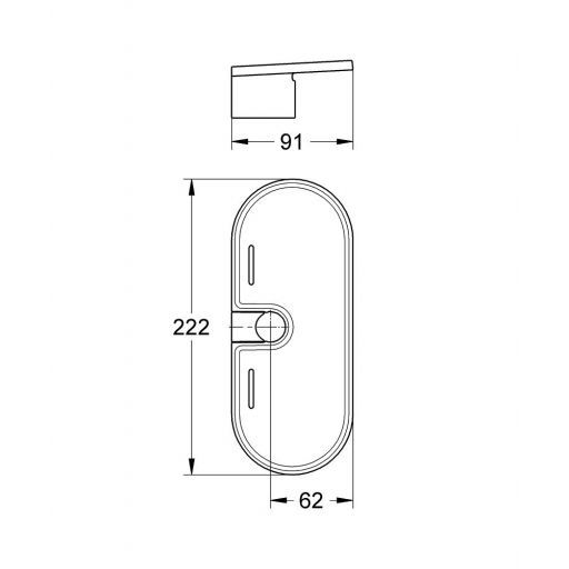 Полочка Grohe EasyReach пластиковая для душевых штанг Tempesta и Euphoria Neutral, 27596000