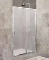Душевая дверь BelBagno (1000-1150)x1900, рифленое стекло, хромированный профиль, UNIQUE-BF-1-100/115