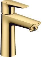 Смеситель для раковины Hansgrohe Talis E 110, со сливным гарнитуром, золото, 71710990