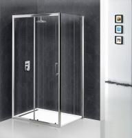 Душевая кабина BelBagno Uno 1200x900x1850, прозрачное стекло, хромированный профиль, UNO-AH-1-120/90