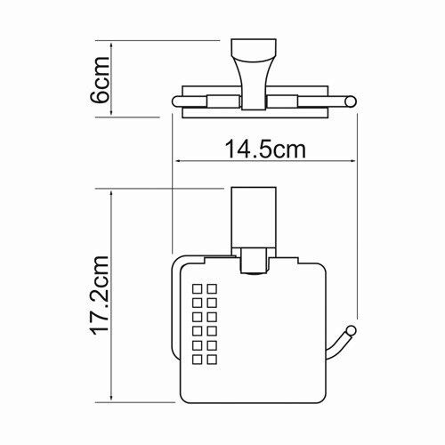 Держатель туалетной бумаги WasserKRAFT Exter K-5200, K-5225