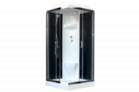Гидромассажный бокс Royal Bath  90х90х217, черное/прозрачное стекло, хромированный профиль, RB 90HP6