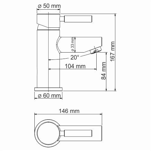 Смеситель для раковины WasserKRAFT Main 4100, 4103 Thermo