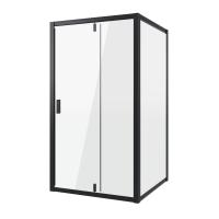 Душевая кабина Niagara Nova NG-83-10AB-A80B 100х80х195 прямоугольник, черный, дверь распашная, стекл