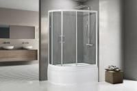 Душевая кабина Royal Bath 120х80х200, прозрачное стекло, белый профиль, правый, RB 8120BK-T-R