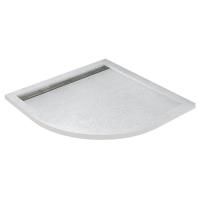 Поддон литой Cezares из искусственного мрамора, радиальный 800x800x30, TRAY-AS-R-80-30-W