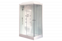 Гидромассажный бокс Royal Bath  120х80х217, белое/прозрачное стекло, белый профиль, левая, RB 8120HP