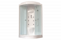 Гидромассажный бокс Royal Bath 90х90х217, белое/прозрачное стекло, белый профиль, RB 90HK7-WT