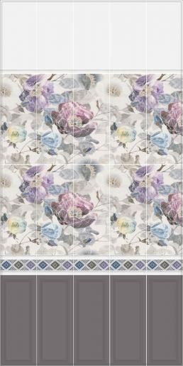Декор Kerama Marazzi Линьяно 20х50 Подснежники OP\B01\7071T
