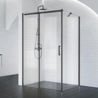 Душевая кабина BelBagno Acqua 1400x900x1950, прозрачное стекло, чёрный матовый профиль, ACQUA-AH-1-1