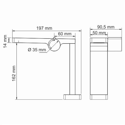 Смеситель для раковины WasserKRAFT Alme 1500, 1510