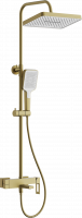 Душевая система Belz B24658-5 GOLD, с поворотным изливом, шлифованное золото