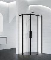 Душевая кабина BelBagno Acqua 900x900x1950, прозрачное стекло, черный профиль, ACQUA-R-2-90-C-NERO