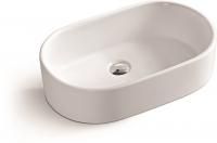 Раковина SantiLine 560*350*140,  накладная без перелива, белый, SL-1018