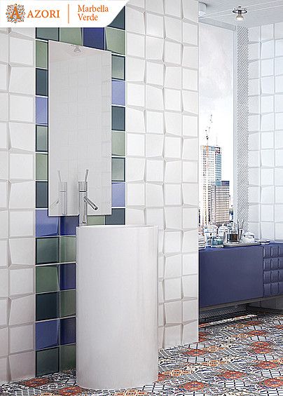 Керамическая плитка настенная Azori Marbella Bianco 31.5*63, 505801202
