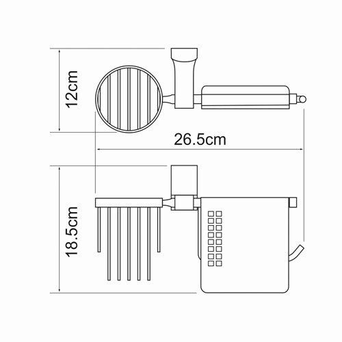 Держатель туалетной бумаги и освежителя WasserKRAFT Exter K-5200, K-5259