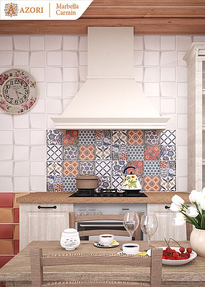 Керамическая плитка настенная Azori Marbella Carmin 31.5*63, 505901101