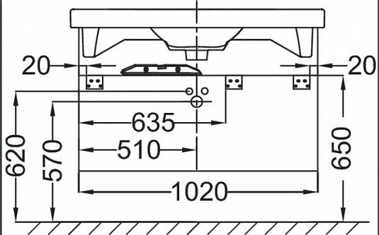 Тумба под раковину Jacob Delafon Odeon Up, 100 см, белый глянец, EB891RU-J5