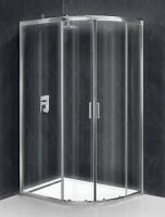 Душевая кабина BelBagno Uno-195 1000x800x1950, прозрачное стекло, хромированный профиль, UNO-195-RH-