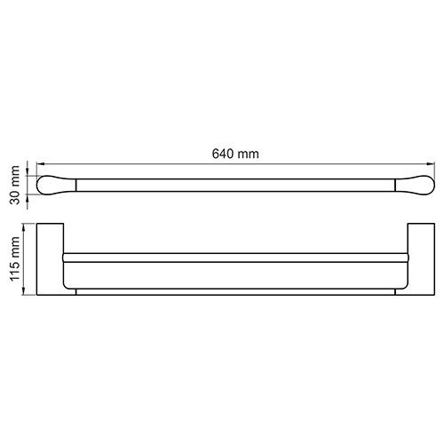 Держатель полотенец WasserKRAFT Wiese K-8900, K-8940