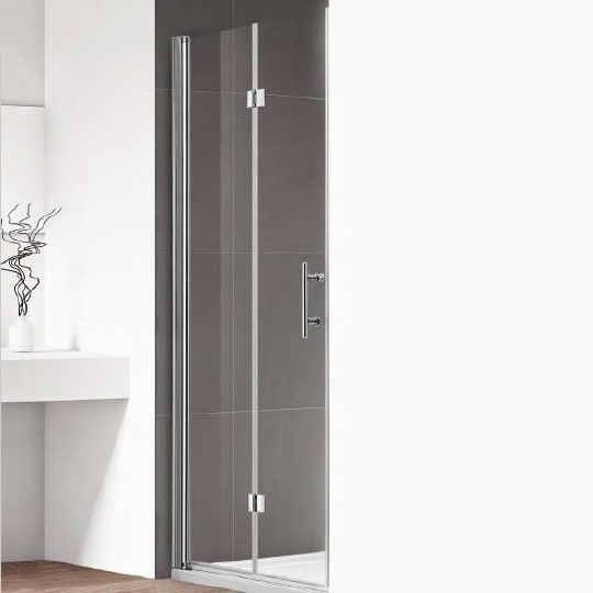Душевая дверь Cezares Eco 80*195, прозрачное стекло, хромированный профиль, ECO-O-40/40-C-Cr