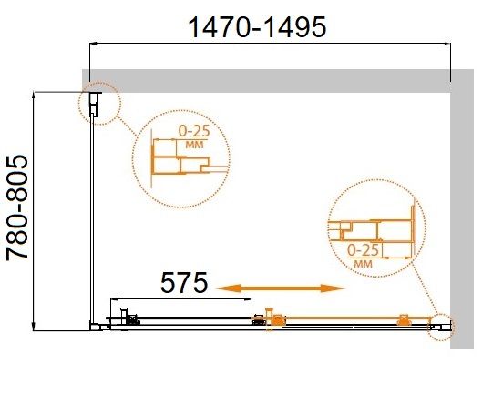Душевая кабина Cezares MOLVENO-AH-11-150/80-C-Cr-IV