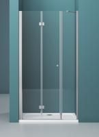 Душевая дверь BelBagno 1550x1950, прозрачное стекло, хромированный профиль, ALBANO-BS-13-90+70-C-Cr