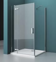 Душевая кабина BelBagno Kraft 900x1000x1950, прозрачное стекло, хромированный профиль, левый, KRAFT-