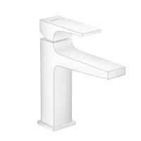 Смеситель для раковины Hansgrohe Metropol 110, со сливным клапаном Push-Open, белый матовый, 3250770