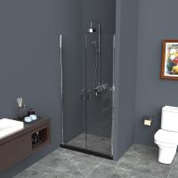 Душевая дверь BelBagno 800x1950, рифленое стекло, хромированный профиль, UNO-B-2-80-P-Cr