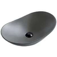 Раковина BelBagno, 60.5 см, керамическая накладная, овальная, серая матовая, BB1404-H311