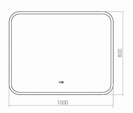 Зеркало Silver Mirrors Stiv 100х80 см сенсорный выключатель, подогрев, ФР-00001937